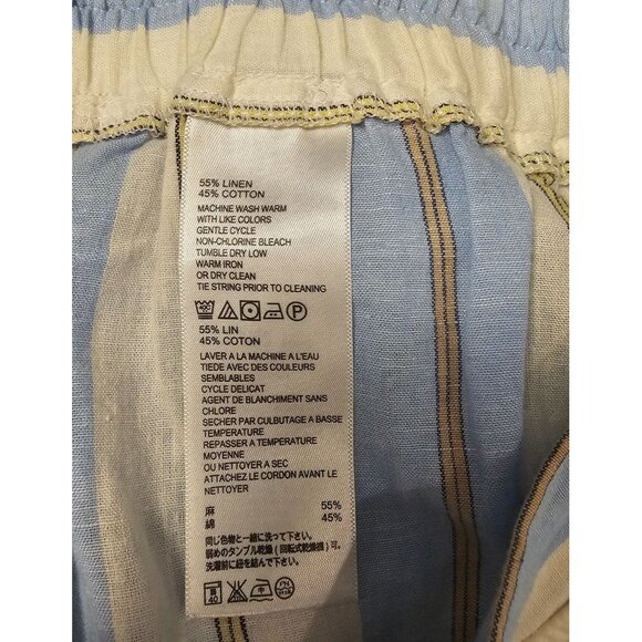 Tommy Bahama Womens Striped Linen Blend Drawstring Pants Size 14 Resort Beachy - Picture 5 of 5